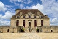 Facade and entrance of Duras castle Royalty Free Stock Photo