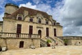 Facade and entrance of Duras castle Royalty Free Stock Photo