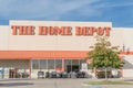 Facade entrance of Home Depot mega store with colorful fall foliage cloud blue sky Royalty Free Stock Photo