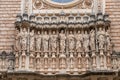 Facade of the entrance to the Basilica of Montserrat in Barcelona, catalonia, spain