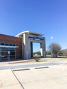 Facade entrance of USPS store in Irving, Texas, USA