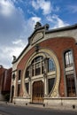 Facade of the Faenza theatre, the oldest movie theatre in Bogota, Colombia opened in 1924. The building is an example of Art