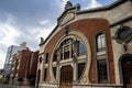 Facade of the Faenza theatre, the oldest movie theatre in Bogota, Colombia opened in 1924. The building is an example of Art