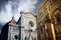 Facade of the famous basilica of Santa Maria del Fiore, Florence Royalty Free Stock Photo