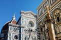 Facade of the famous basilica of Santa Maria del Fiore, Florence Royalty Free Stock Photo