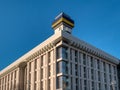 Facade of famous building Trade Unions House in Kiev on main Independence square Maidan Nezalezhnosti