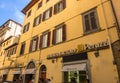 Facade of the famous clothing store Peruzzi Leather Factory in Florence, Tuscany, Italy Royalty Free Stock Photo