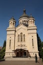 Facade of the famous Dormition of the Theotokos Cathedral in Cluj-Napoca Royalty Free Stock Photo