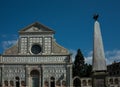 Facade of famous landmark in Florence, Santa Maria Novella church, Florence, Italy. Royalty Free Stock Photo
