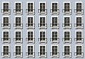 Luxury building facade made of a multitude of identical windows Royalty Free Stock Photo