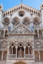 Facade of Ferrara Cathedral, Italy Royalty Free Stock Photo