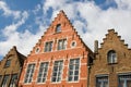 Facade of flemish houses in Brugge Royalty Free Stock Photo