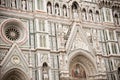 Facade of Florence Cathedral exterior of religious architecture in Italy Royalty Free Stock Photo