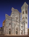 Facade of Florence Cathedral with tower, Italy Royalty Free Stock Photo