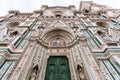 Facade of Florence Duomo Cathedral in morning Royalty Free Stock Photo