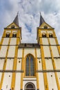 Facade of the Florinskirche church in Koblenz Royalty Free Stock Photo