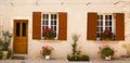 Facade with flowers Saint Jean de Cole