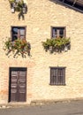 Facade with flowers Royalty Free Stock Photo