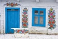 Facade with a folk decoration