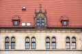 Facade of former main post office building in Magdeburg Royalty Free Stock Photo