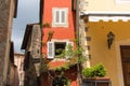 Facade fragment of typical Italian house, Tuscany, Italy