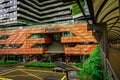 Facade of Funan Shopping Mall. Funan is a shopping mall located in the central Singapore. Royalty Free Stock Photo