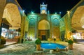 The facade of Ganjali Khan Mosque, Kerman, Iran