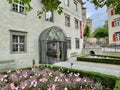 Facade and garden of Raetisches Museum in Chur, Switzerland, 8.05.2022.