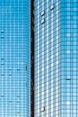 Facade glass front of skyscraper with sun reflections Royalty Free Stock Photo