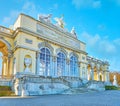 The facade of Gloriette, Schonbrunn Palace, Vienna, Austria Royalty Free Stock Photo