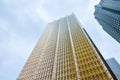 Facade of gold and brown glass skyscrapers in Toronto Royalty Free Stock Photo