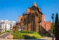 Facade of Golden Gate with Monument of Prince Yaroslav.