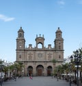 Facade of the great cathedral of the Canary Islands