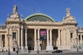 Facade of the Great Palace Grand Palais on a cloudy day in Paris, France