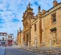 The facade of Great Priory Church with TDoor of Forgiveness, El Puerto, Spain