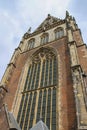 Facade of the Grote Kerk (Sint-Bavokerk) in Haarlem Royalty Free Stock Photo