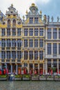 Facade of the Guilds of Grand Place, Brussels, Belgium Royalty Free Stock Photo