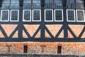 facade of half timbered house in Ribe, Denmark Royalty Free Stock Photo