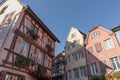 Facade of half timbered houses in Colmar, France Royalty Free Stock Photo