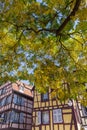 Facade of half timbered houses in Colmar, France Royalty Free Stock Photo