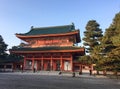 Facade of Heian temple in Kyoto, Japan Royalty Free Stock Photo