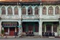 Facade of the heritage building, Penang, Malaysia Royalty Free Stock Photo