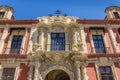 Facade of the historic Arzobispal Palace in Sevilla