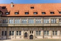 Facade of the historic Brake castle in Lemgo