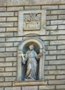 Robed Figure Holding Cross, Prague Old Town, Czech Republic