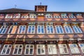 Facade of the historic Butchers Guild Hall building in Hildesheim