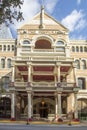 facade of historic hotel the Driskill in the old town in Austin, USA