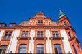 Facade of a historic red building in Leipzig Royalty Free Stock Photo