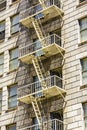 Facade of historic skyscraper downtown Los Angeles Royalty Free Stock Photo