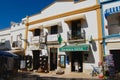 Facade of the historical building in downtown Lagos, Portugal. Royalty Free Stock Photo